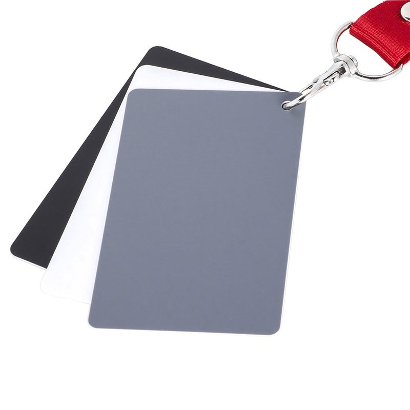 Macolink White Balance Grey Cards 18% Gray Cards Custom Color Calibration DSLR/SLR/Evil Camera Checker for Digital Photography Video (3.35" X 2.2") - Image 1